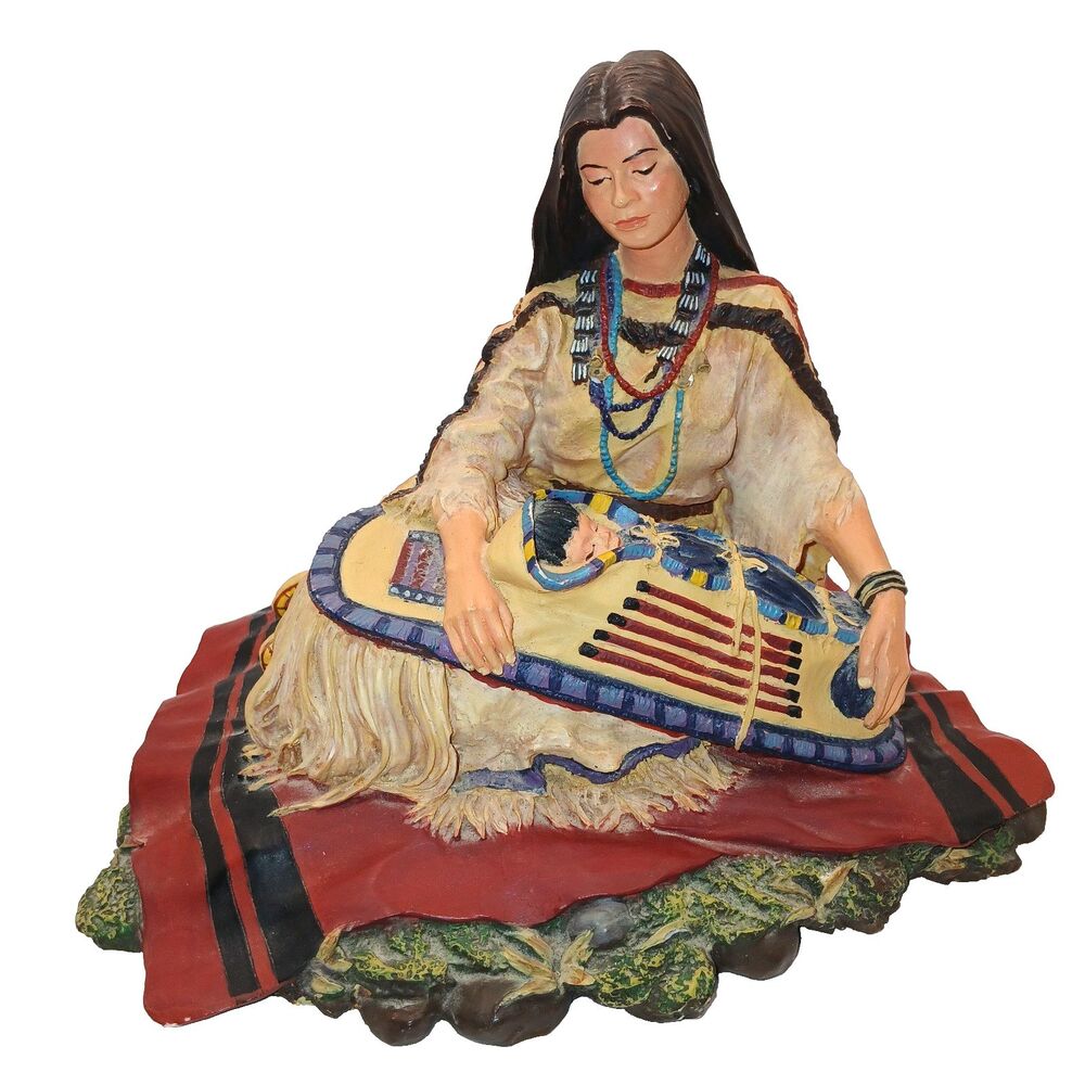 1993 Hamilton Collection Sacajawea Figurine Noble American Indian Women Numbered